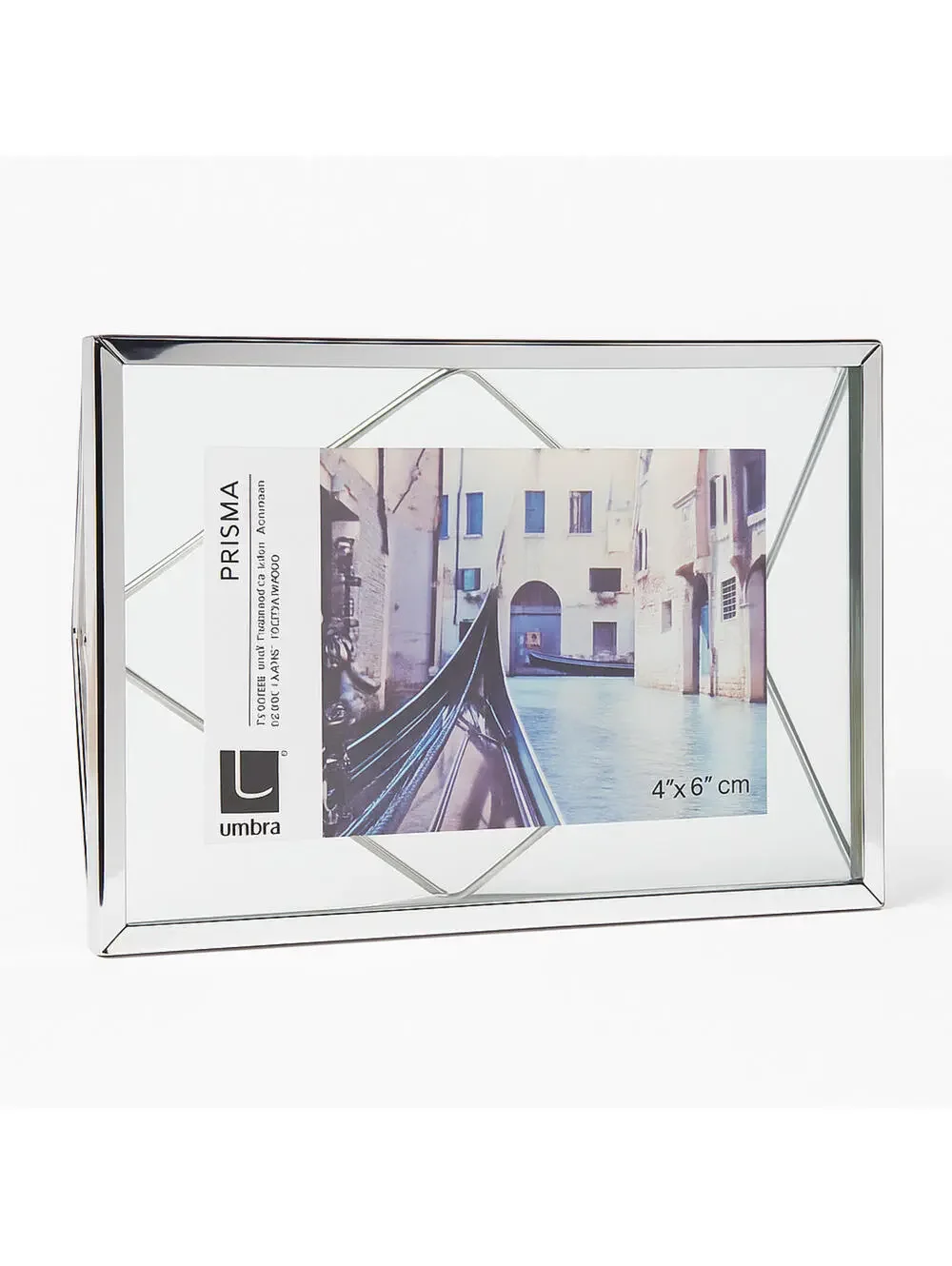 Umbra Prisma Floating Picture Frame – Chrome – 4x6 – New in Box